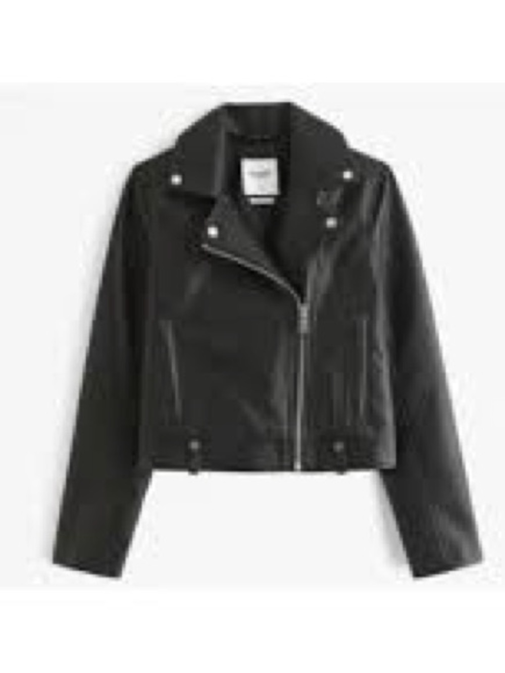 Abercrombie Kids Vegan Black Leather Jacket